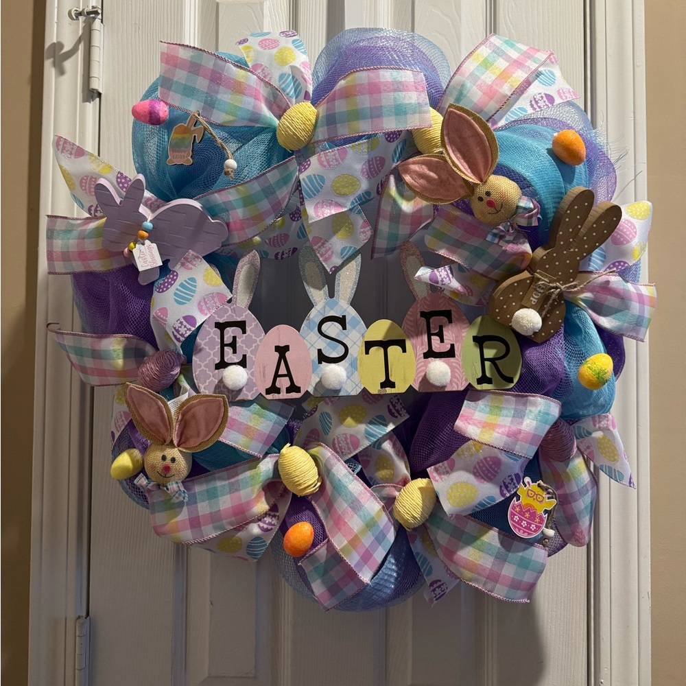 Easter Bunny Pastel Spring Wreath
